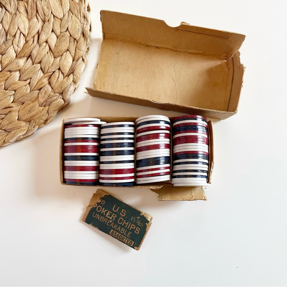 • Vintage USA Unbreakable Poker Chips •
